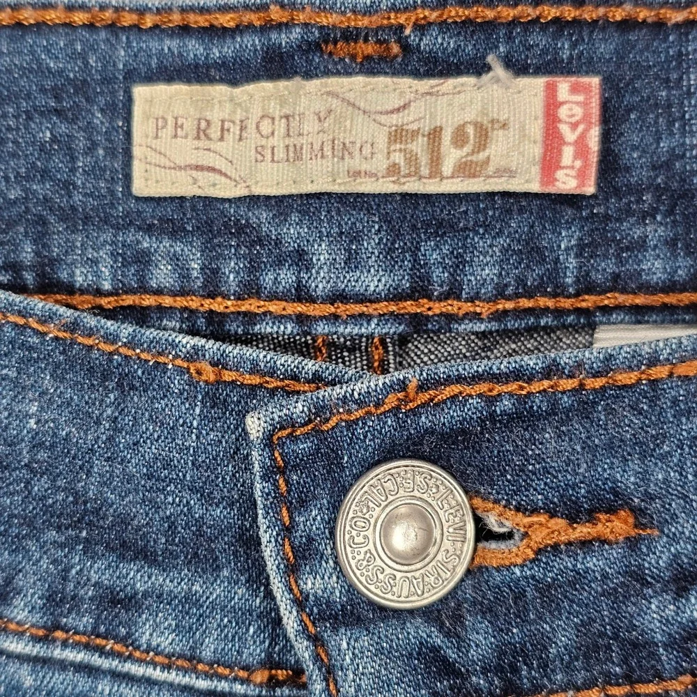Y2K 2007 Levi's 512 Perfectly Slimming Bootcut Jeans‎ Women's 22S Plus Size Blue